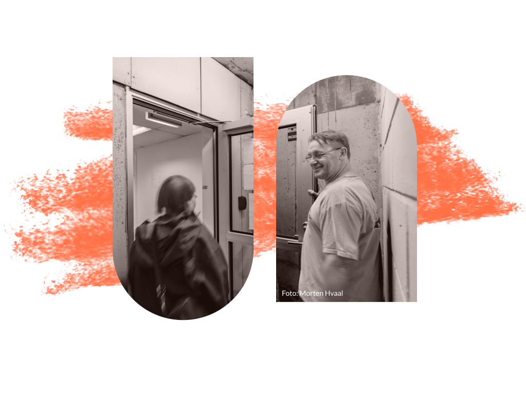 Bildecollage som viser personer på Natthuset. Foto: Morten Hvaal