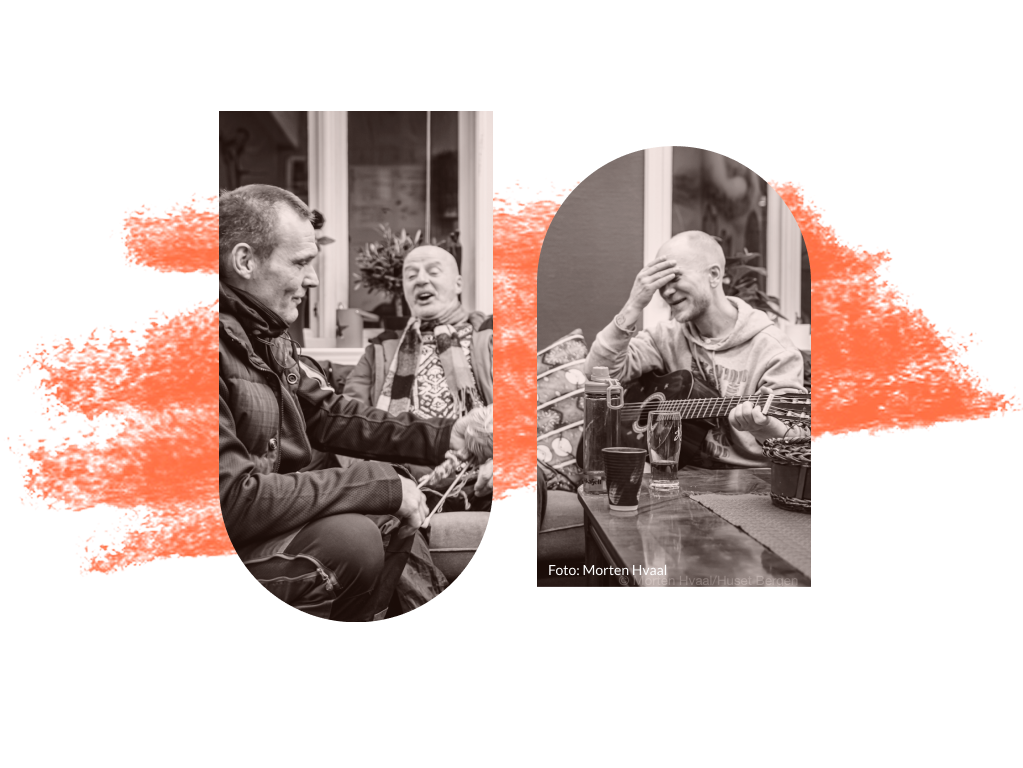 Bildecollage som viser personer på Huset Bergen. Foto: Morten Hvaal